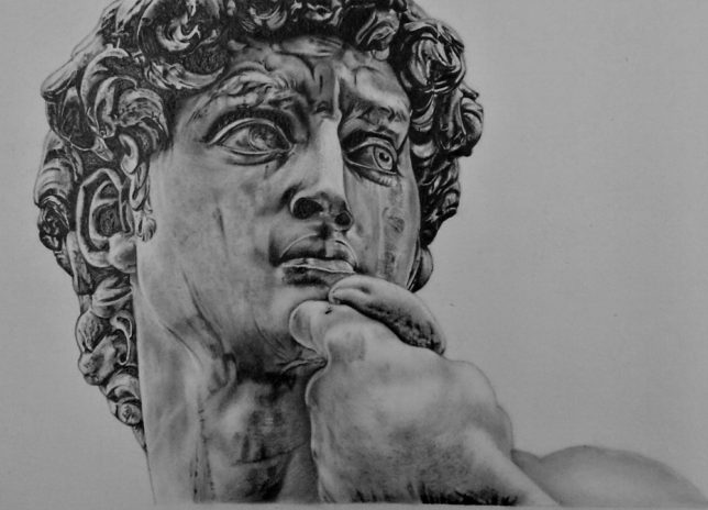 鉛筆画
ギリシャの彫刻